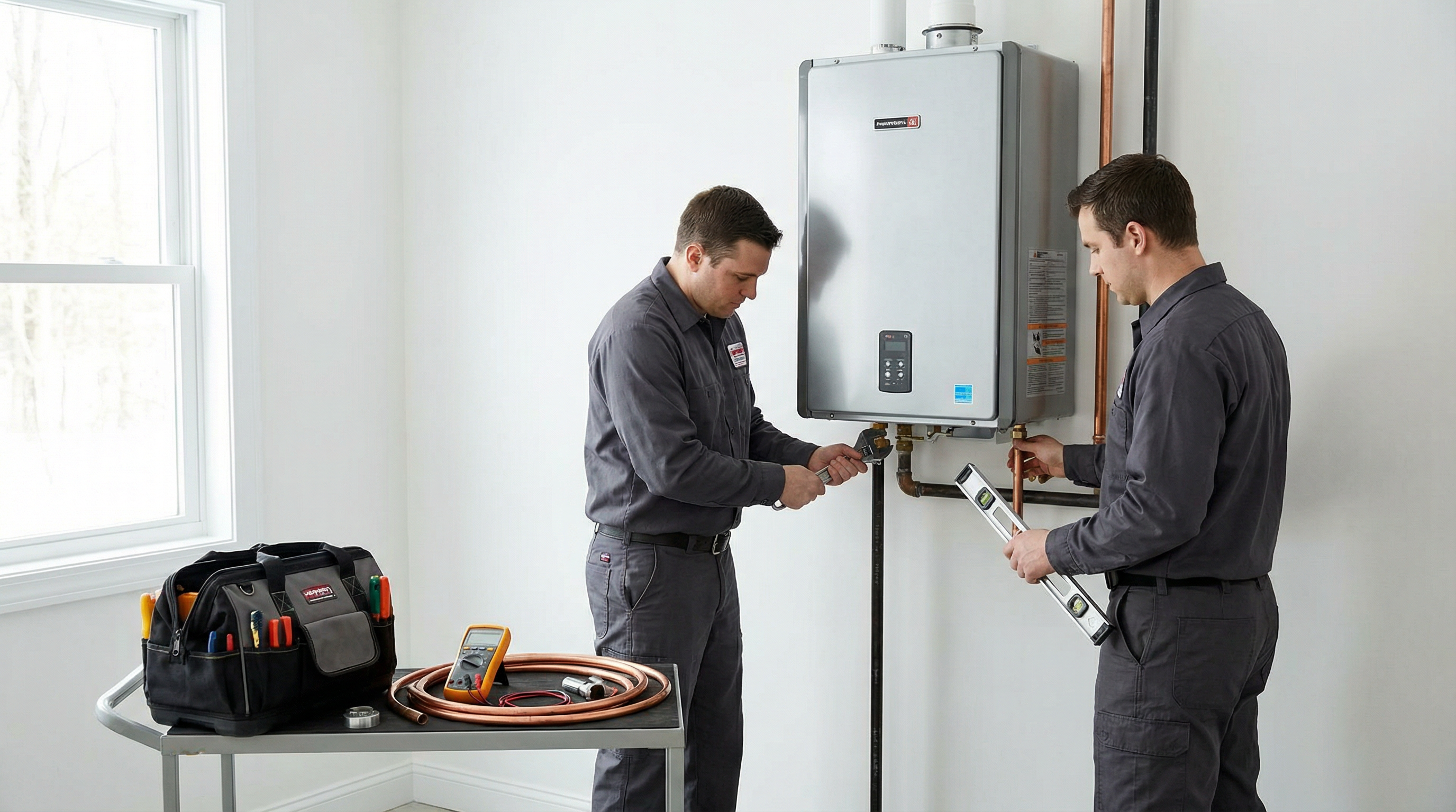 Професійна команда монтажу котельні